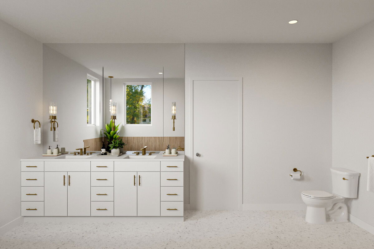 Sleek and Sophisticated Bathroom Design Rendering thumb