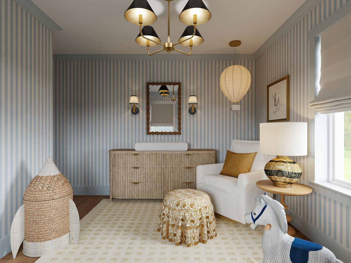 Playful Vintage Nursery Remodel Rendering thumb