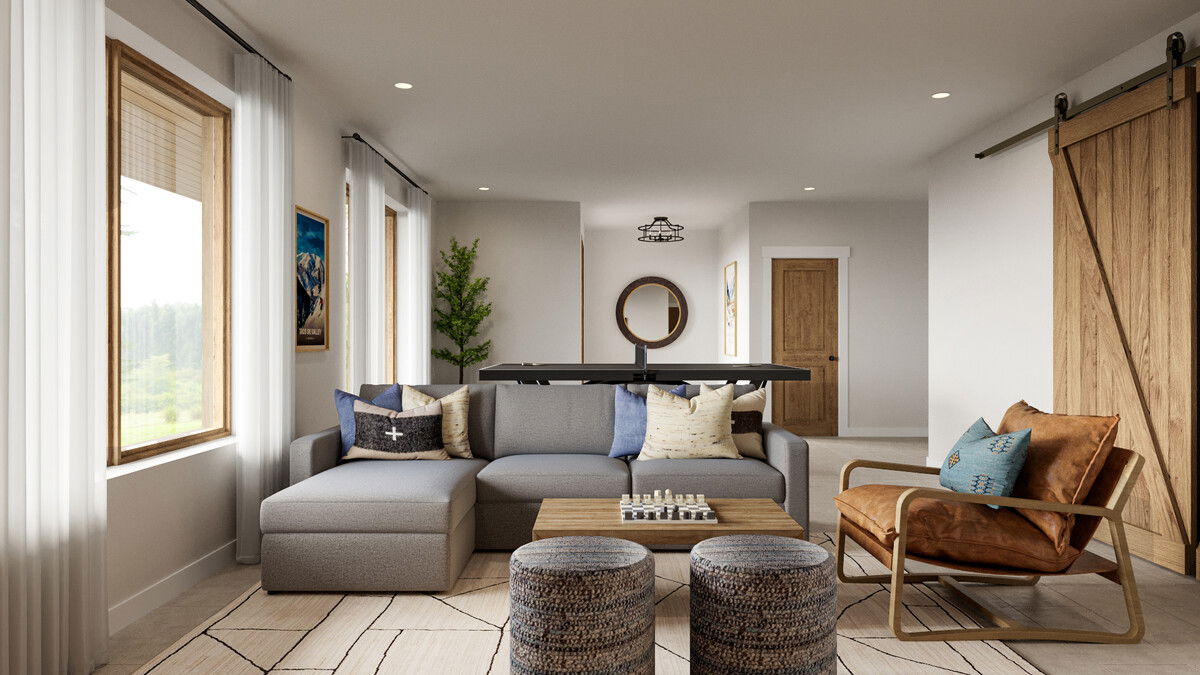 Modern Mountain Home Design with Cozy Vibes Rendering thumb