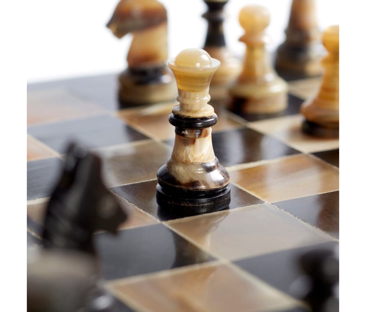Checkmate Chess Board | Horn, by Cyan Design, 1'0.25" length x 1'0.25" width x 2.75" height View 2