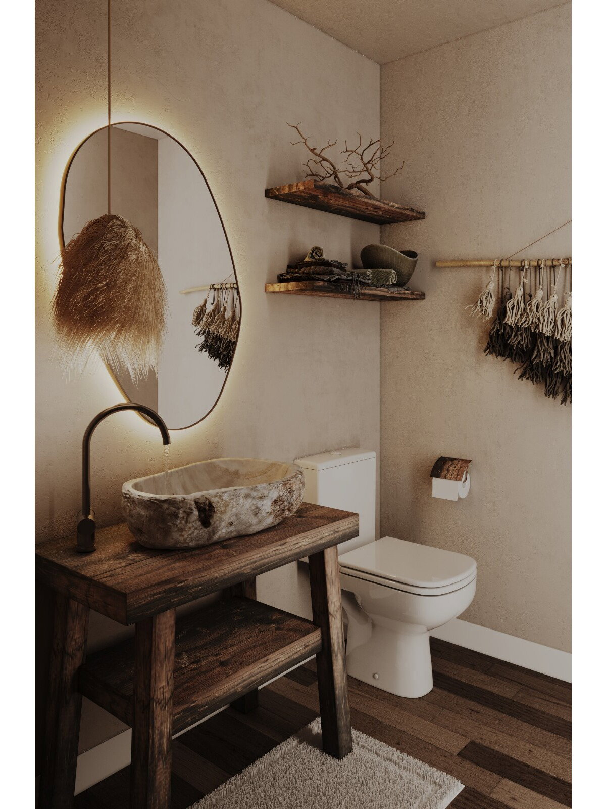 Wabi Sabi Interior Design  Rendering thumb