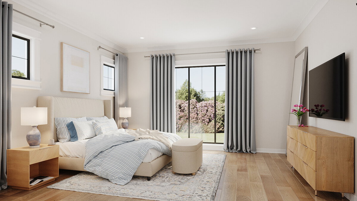 Sophisticated Living Room & Bedroom Remodel Rendering thumb
