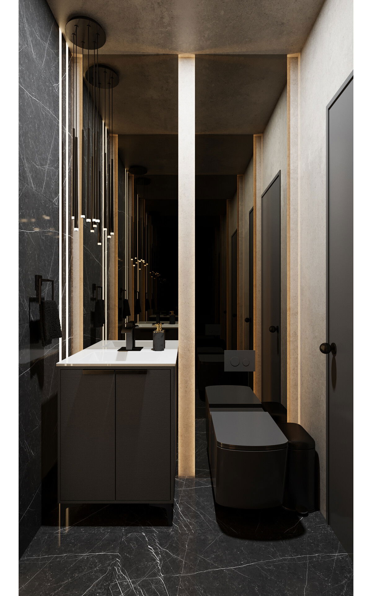 Masculine Kitchen, Bar & Bathroom Renovation Rendering thumb