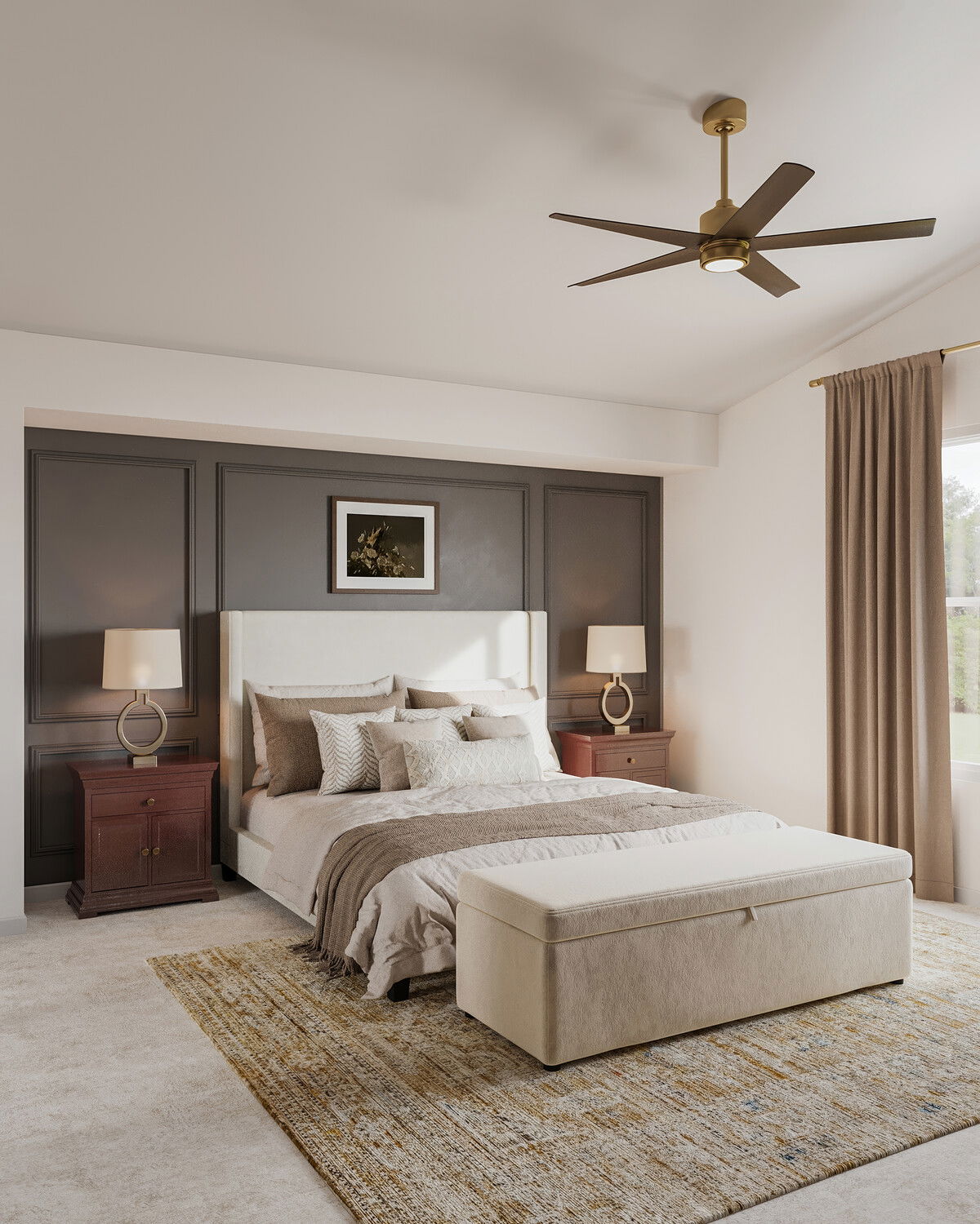 Elegant & Modern Master Bedroom Renovation Rendering thumb