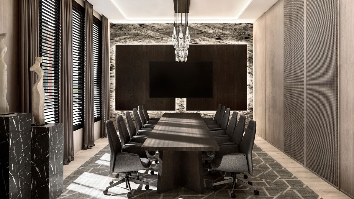 Elegant Sophisticated Software Company Renovation Rendering thumb
