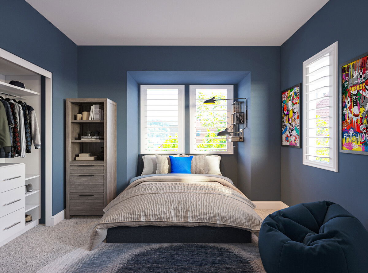Stylish Eclectic Kids Bedrooms Renovation Rendering thumb