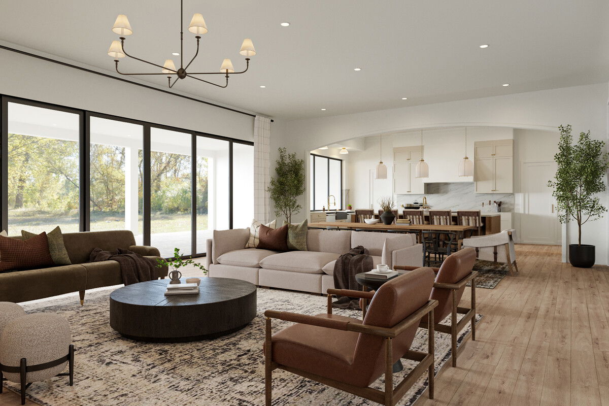 Rustic Modern Tudor Remodel with Wood Finishes Rendering thumb