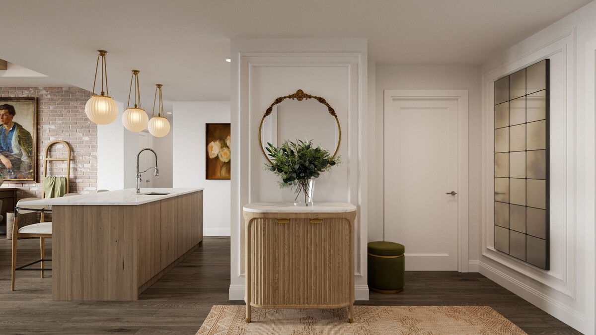 Elegant and Inviting Warmth Condo Design Rendering thumb