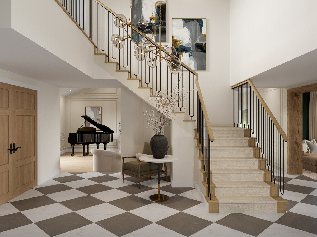 Timeless Luxury Sophisticated Home Design Rendering thumb