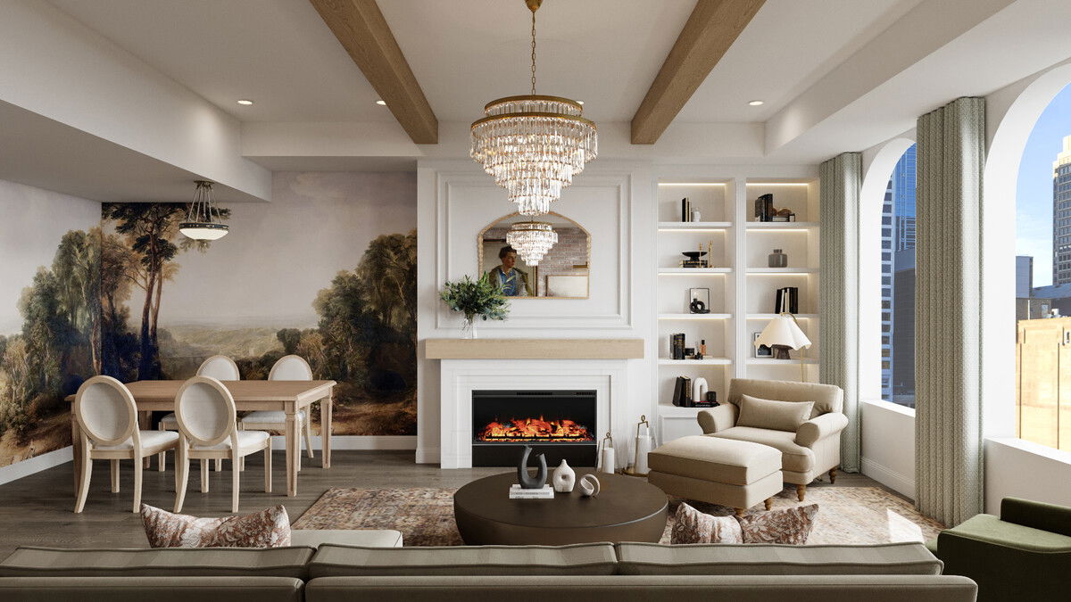Elegant and Inviting Warmth Condo Design Rendering thumb