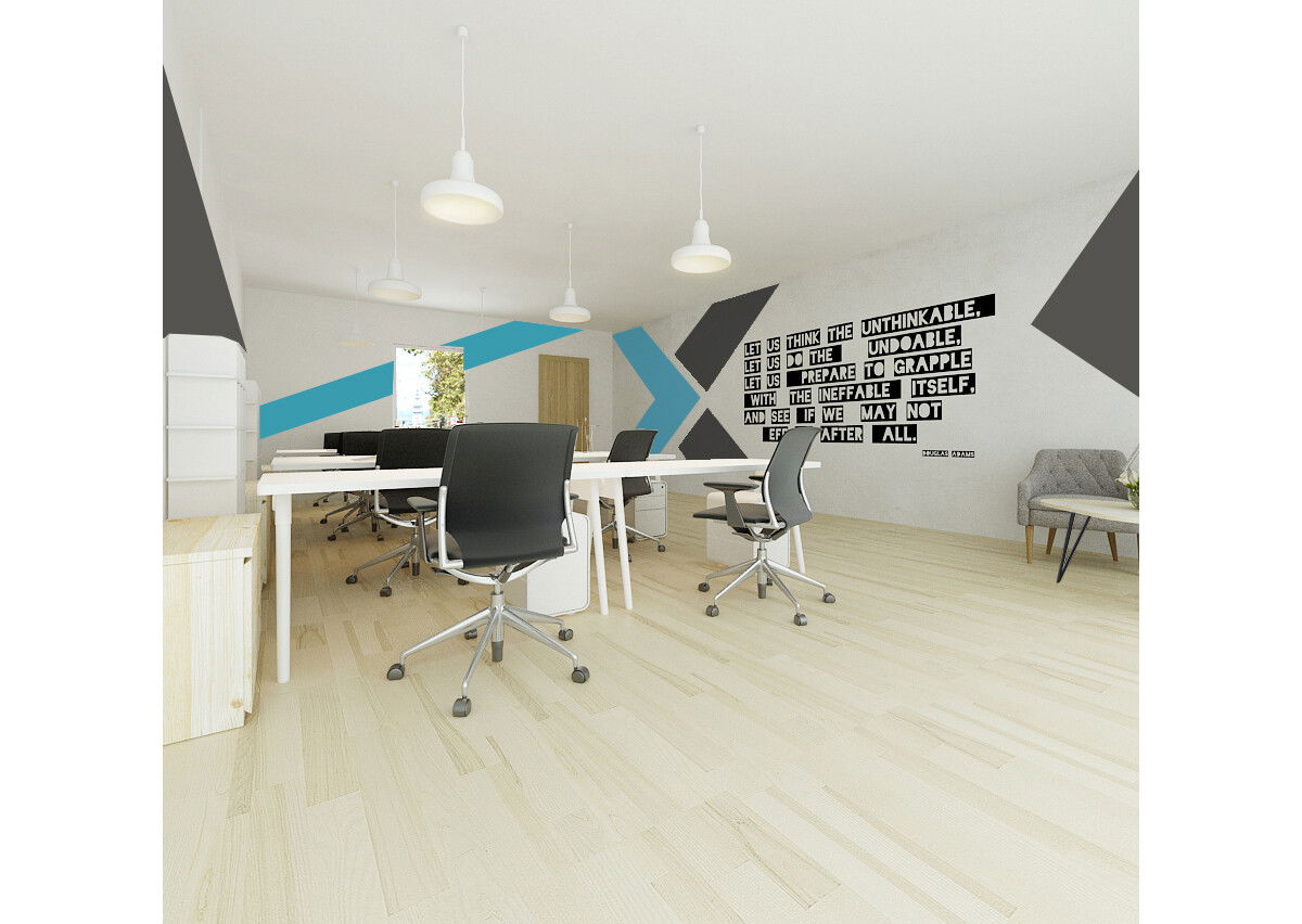 Modern Masculine Business Office Rendering thumb