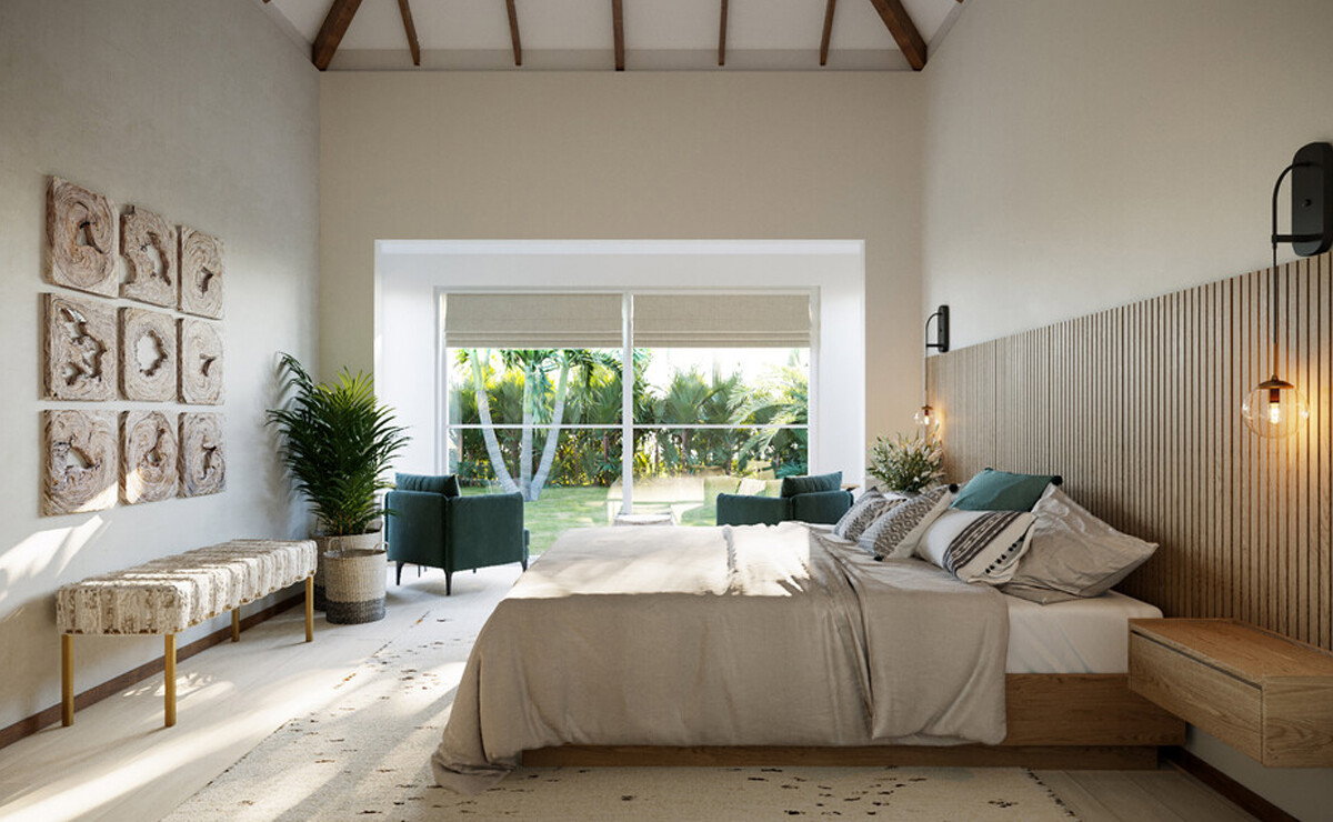 Modern Coastal Living Room and Bedroom Virtual Interior Design