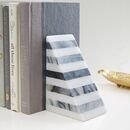 Online Designer Living Room Black & White Striped Marble Bookend