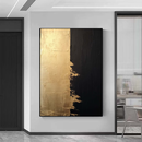 Online Designer Kitchen Black And Gold Abstract Art Original Abstract Painting on Canvas Gold Leaf Canvas Art Black Wall Art Gold Painting Oversize Wall Art