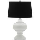 Online Designer Living Room Callaway 26.25 in. White Urn Table Lamp with Black Shade