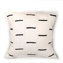 Online Designer Living Room Tonga Pillow Cover - Black Dashes