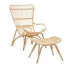 Online Designer Combined Living/Dining Monet Rattan Chair and Ottoman