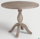 Online Designer Combined Living/Dining Round Weathered Gray Wood Jozy Drop Leaf Table