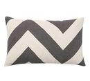 Online Designer Living Room Chevron Crewel Embroidered Lumbar Pillow Cover