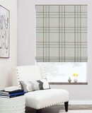 Online Designer Living Room FLAT ROMAN SHADES- SIDE WINDOWS