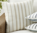 Online Designer Dining Room Leandra Striped Reversible Indoor/Outdoor Pillow