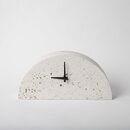 Online Designer Combined Living/Dining Mantle Clock Concrete Clock White Terrazzo