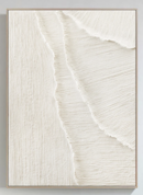 Online Designer Living Room Large Nordic White abstract wall Beige 3D texture painting white