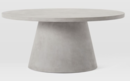 Online Designer Patio Outdoor Pedestal Coffee Table, Gray, 32