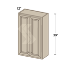 Online Designer Kitchen W4239 - Shaker II Maple Bright White Wall Cabinet (2 Door)