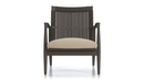 Online Designer Combined Living/Dining Sebago Midcentury Rattan Chair with Fabric Cushion