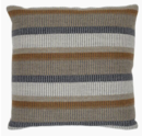 Online Designer Bedroom Wren 20x20 Pillow, Brown/Grey Stripe