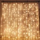 Online Designer Other Twinkle Star 300 LED Window Curtain String Light for Outdoor Indoor Wall Decorations (Warm White)