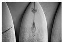 Online Designer Home/Small Office Waxed Surfboards Black and White Surf Photography
