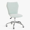 Online Designer Bedroom Airgo Swivel Desk Chair, Chenille Plain Weave Washed Light Gray