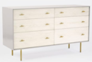 Online Designer Bedroom Modernist Wood + Lacquer 6-Drawer Dresser - Winter Wood
