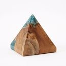 Online Designer Home/Small Office Wood + Resin Pyramid Object
