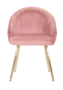 Online Designer Bedroom Cohen Velvet Upholstered Side Chair in Blush Pink