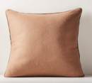 Online Designer Combined Living/Dining IVY CAMEL BROWN CASHMERE THROW PILLOW WITH FEATHER-DOWN INSERT 20