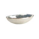 Online Designer Combined Living/Dining Melton Glass Contemporary Decorative Bowl in White/Nickel