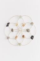 Online Designer Combined Living/Dining Ariana Ost Large Flower Crystal Grid Wall Hanging