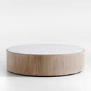 Online Designer Combined Living/Dining Troupe Round Pine Coffee Table