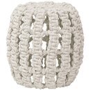 Online Designer Combined Living/Dining White Knot Hassock