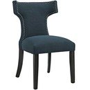 Online Designer Living Room Wing Azure Fabric Dining Chair