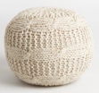 Online Designer Combined Living/Dining Taupe Heather Sweater Pouf