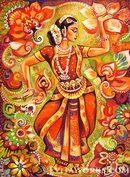 Online Designer Home/Small Office Indian classical dance painting