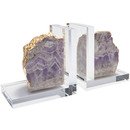 Online Designer Home/Small Office Times Two Design Acrylic Amethyst Bookend Set