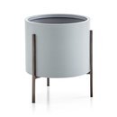 Online Designer Living Room Dundee Light Grey Low Planter with Stand