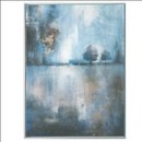 Online Designer Living Room Framed Oil Painting Print on Canvas in Blue/Gray