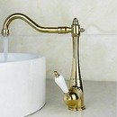 Online Designer Other 11 inch Gold Swivel Bathroom Basin Mixer Faucet Kitchen Sink 1 Handle Hole Taps