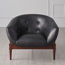 Online Designer Business/Office Moni Chair-Black Marbled Leather